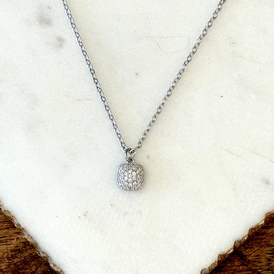 Tessa CZ Square Pendant Necklace-Maryam Jewelry