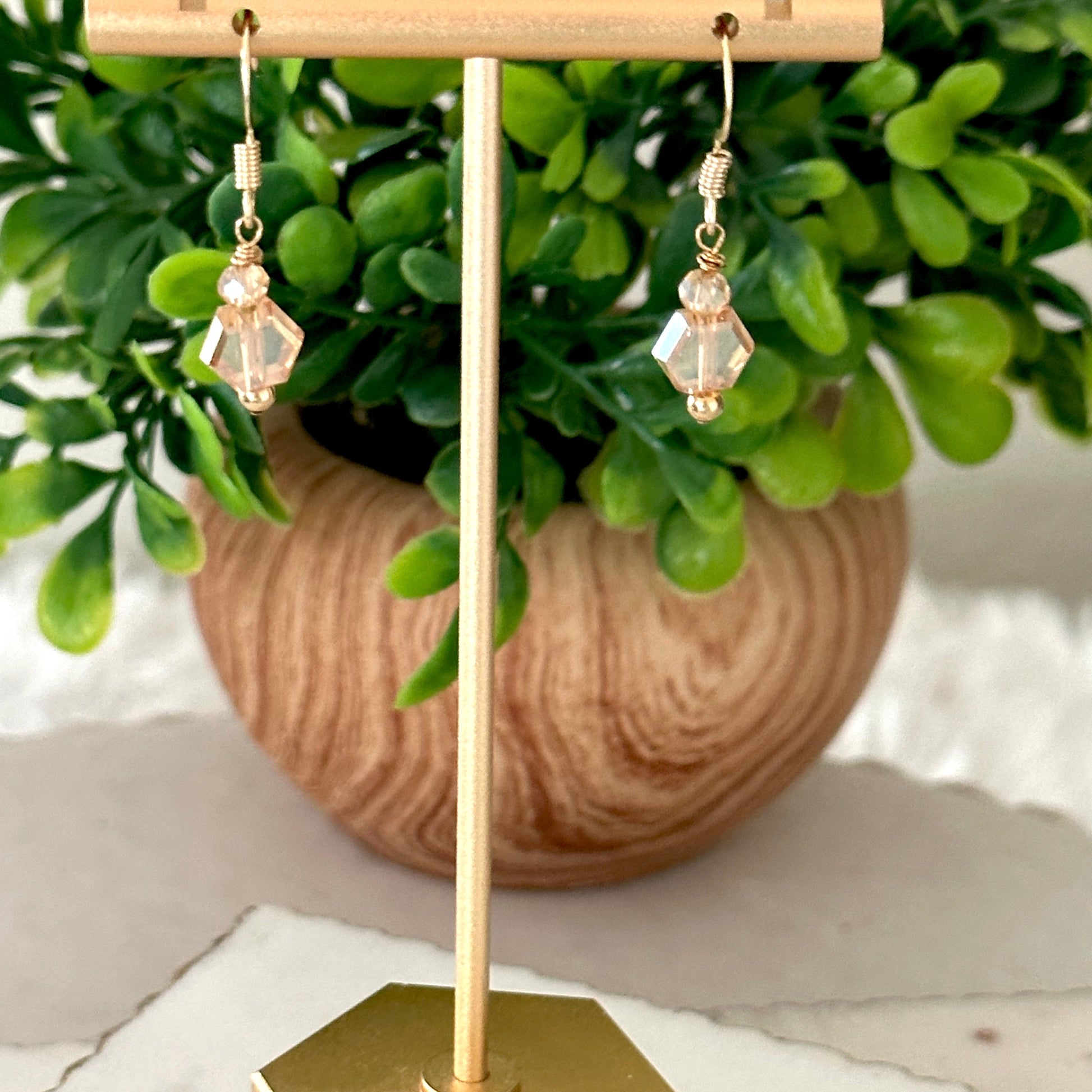 Pamina Honeycomb Glass Bead Earrings-Maryam Jewelry