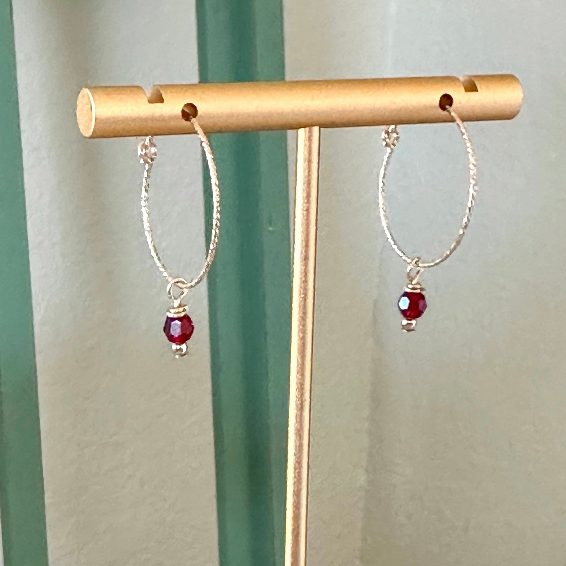 Oria Mini Sparkle Hoop Earrings-Maryam Jewelry