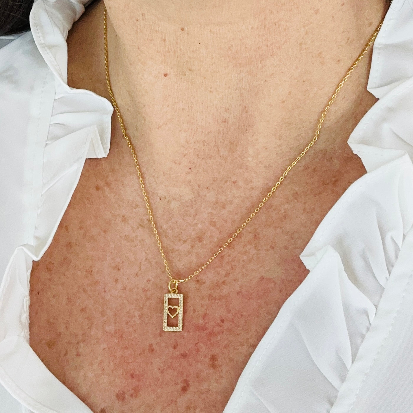 Carita Dainty Heart Tag Necklace-Maryam Jewelry