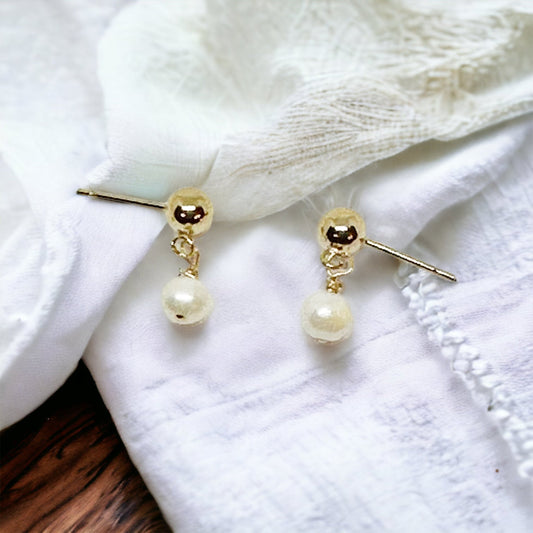 Mini Freshwater Pearl Earrings-Maryam Jewelry