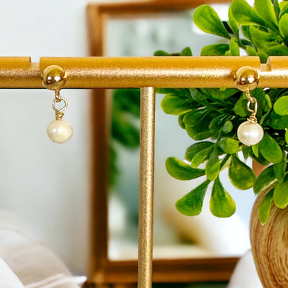 Mini Freshwater Pearl Earrings-Maryam Jewelry