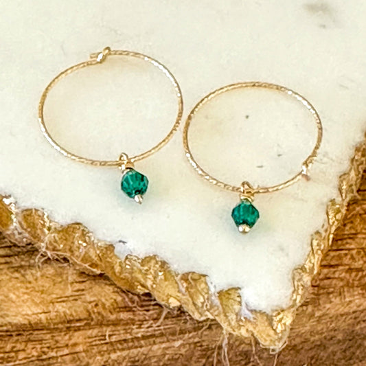 Oria Mini Sparkle Hoop Earrings-Maryam Jewelry