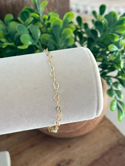 Mea Heart Links Bracelet-Maryam Jewelry