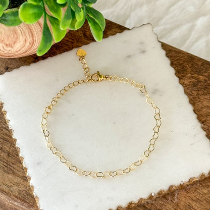 Mea Heart Links Bracelet-Maryam Jewelry