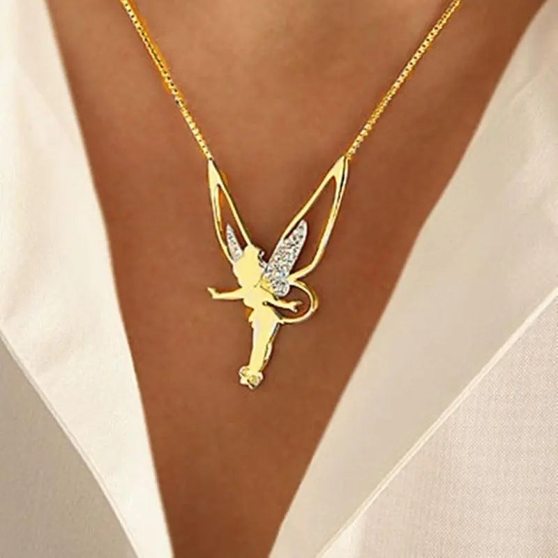Fairy Necklace in Gold and Silver-Maryam Jewelry