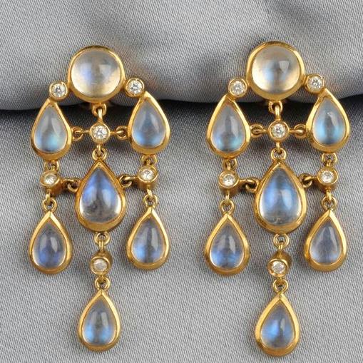 Vintage Crystal Rain Earrings-Maryam Jewelry