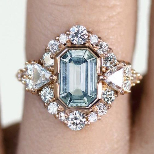 Vintage Blue Spark Ring-Maryam Jewelry