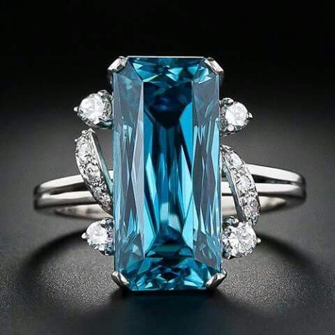 Vintage Rectangular Zirconia Silver Ring-Maryam Jewelry