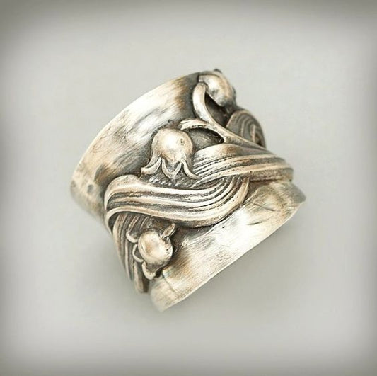 Vintage Silver Wave Ring-Maryam Jewelry