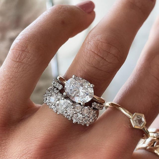 Vintage Brilliance Ring Set-Maryam Jewelry