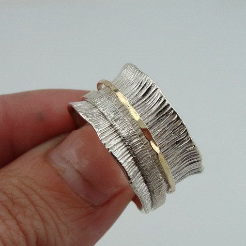 Vintage Silver Golden Fine Ring-Maryam Jewelry
