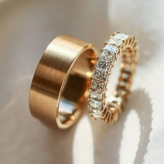 Vintage Golden Luxury Ring Set-Maryam Jewelry