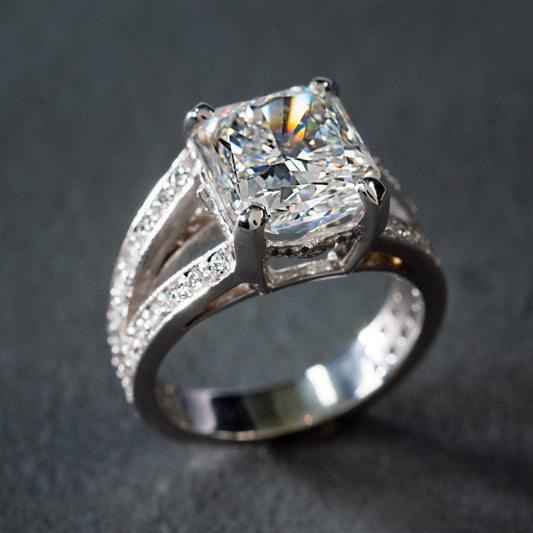 Vintage Silver Cubic Brilliance Ring-Maryam Jewelry