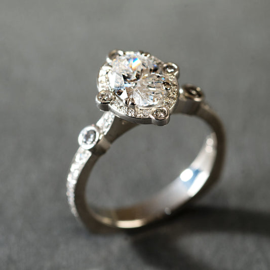Vintage Elegant Bright Silver Ring-Maryam Jewelry
