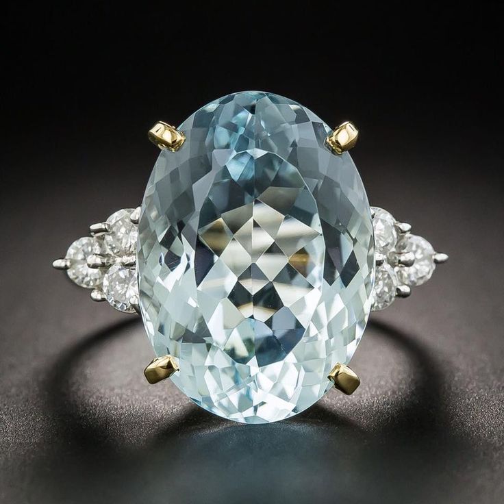 Vintage Rounded Blue Glass Sparking Ring-Maryam Jewelry