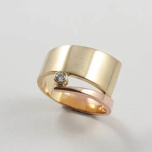 Vintage Gold Plated Rose Ring-Maryam Jewelry