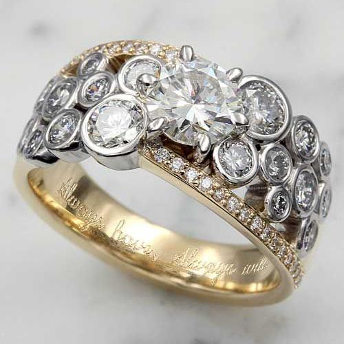 Vintage Bright Zirconia Gold Ring-Maryam Jewelry