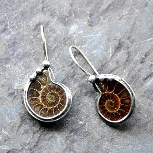 Vintage Conch Silver Earrings-Maryam Jewelry
