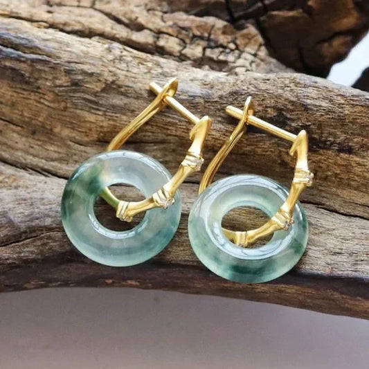 Vintage Turquoise Crystal Earrings-Maryam Jewelry