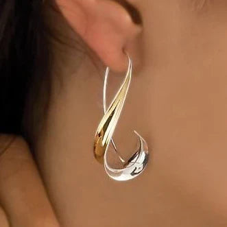 Vintage Dangling Golden Earrings-Maryam Jewelry