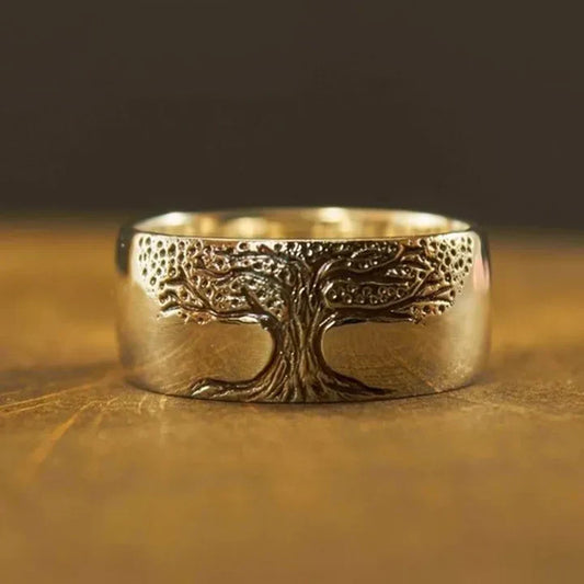 Vintage Golden Tree of Life Ring-Maryam Jewelry