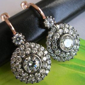 Crystal Mandala Vintage Earrings-Maryam Jewelry