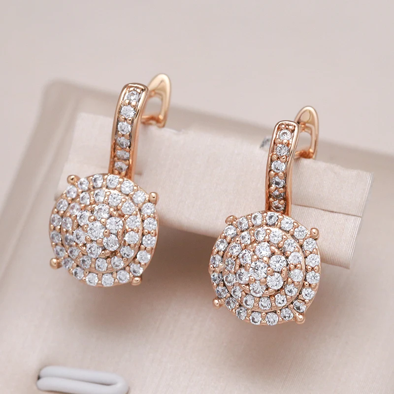 Elegant Bright Rounded Gold Earrings-Maryam Jewelry