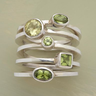Vintage Green Glass Layered Silver Ring-Maryam Jewelry