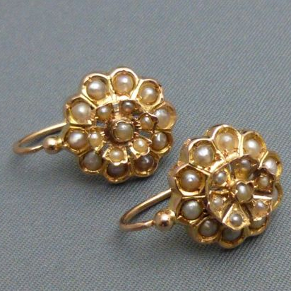 Vintage Blossom Pearl Earrings-Maryam Jewelry
