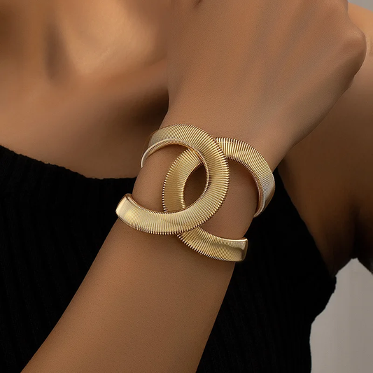 Elegant Golden Dual Bracelet-Maryam Jewelry