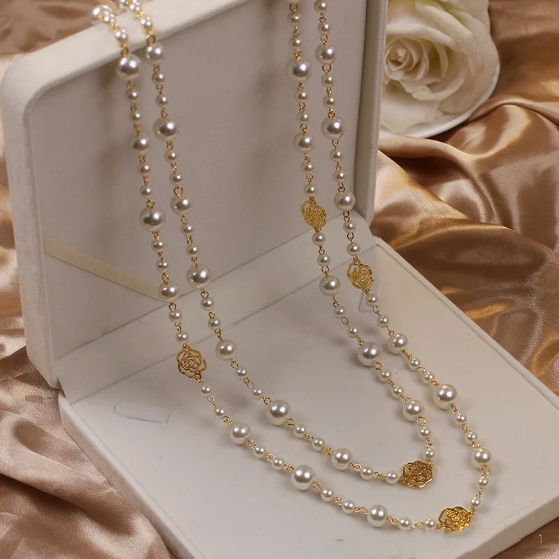 Elegant Gold & Pearl Necklace-Maryam Jewelry