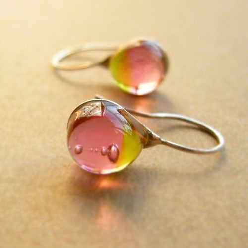 Vintage Warm Glass Drop Earrings-Maryam Jewelry