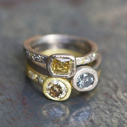 Vintage Inlaid Colorful Glass Ring-Maryam Jewelry