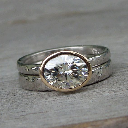 Vintage Dual Silver Zirconia Ring-Maryam Jewelry