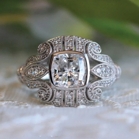 Vintage Modern Bright Silver Ring-Maryam Jewelry