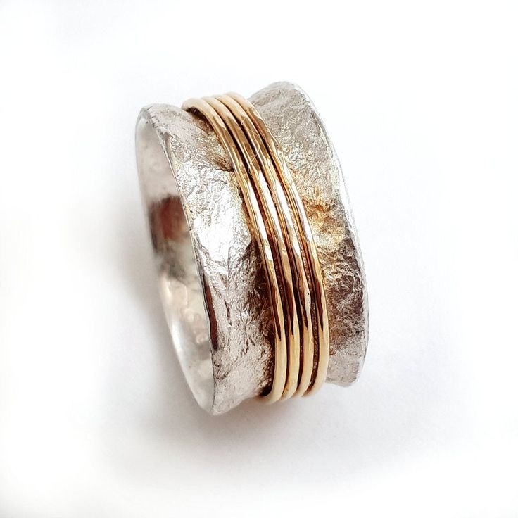 Golden Thread Ring in Vintage Silver-Maryam Jewelry