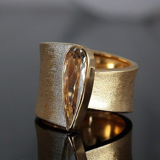 Shiny cut Vintage Gold Ring-Maryam Jewelry