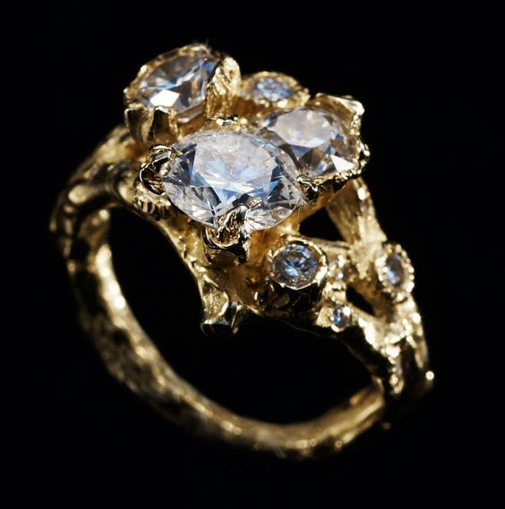 Vintage Ring Shiny Gold-Maryam Jewelry