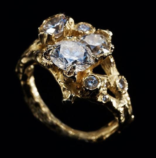 Vintage Ring Shiny Gold-Maryam Jewelry