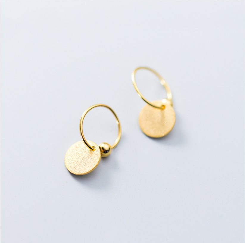 Vintage Rounded Golden Small Earrings-Maryam Jewelry