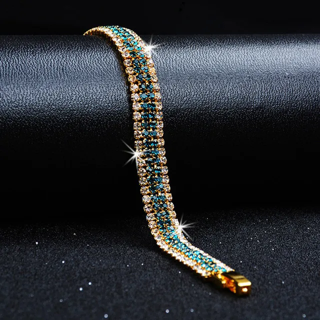 Elegant Green Sparkling Bracelet-Maryam Jewelry