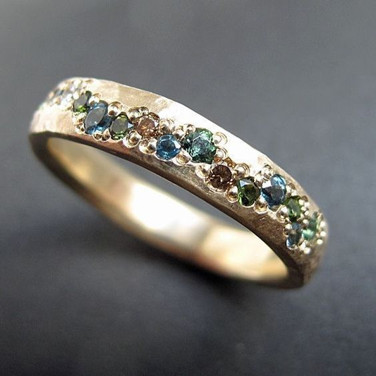 Vintage Gold Colorful Ring-Maryam Jewelry