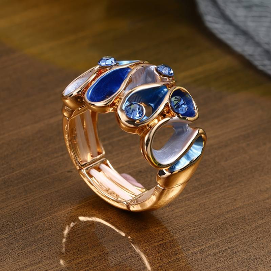 Vintage Blue Irregular Ring-Maryam Jewelry