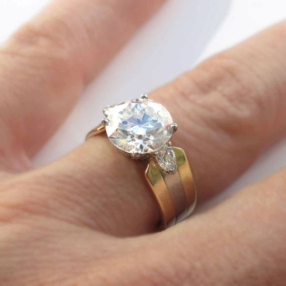 Vintage Glass Golden Ring-Maryam Jewelry
