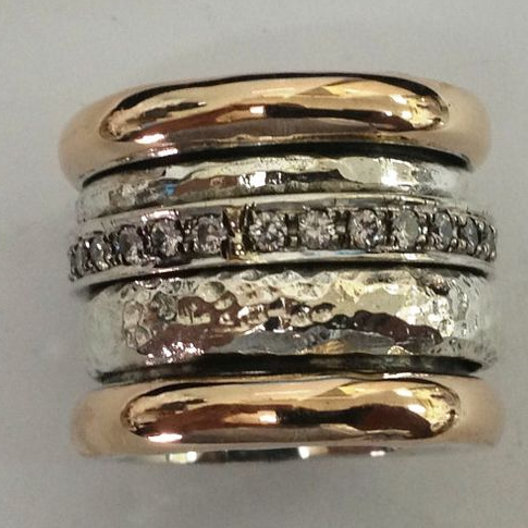 Vintage Layered Thick Gold Ring-Maryam Jewelry