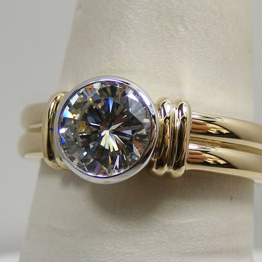 Vintage Zirconia Layered Gold Ring-Maryam Jewelry