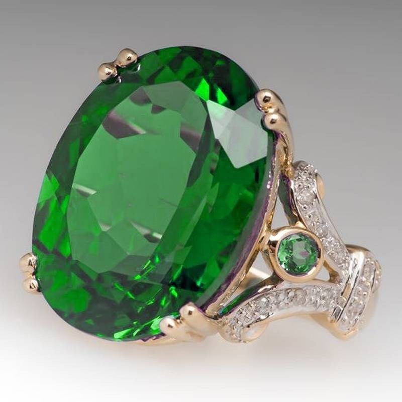 Vintage Oval Glass Ring-Maryam Jewelry