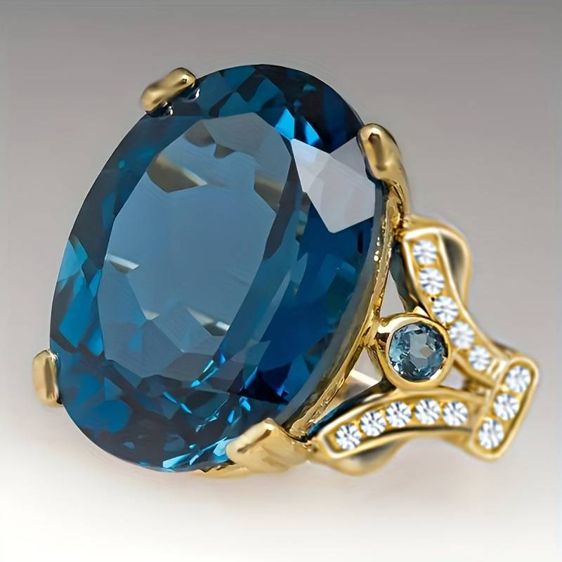 Vintage Oval Glass Ring-Maryam Jewelry