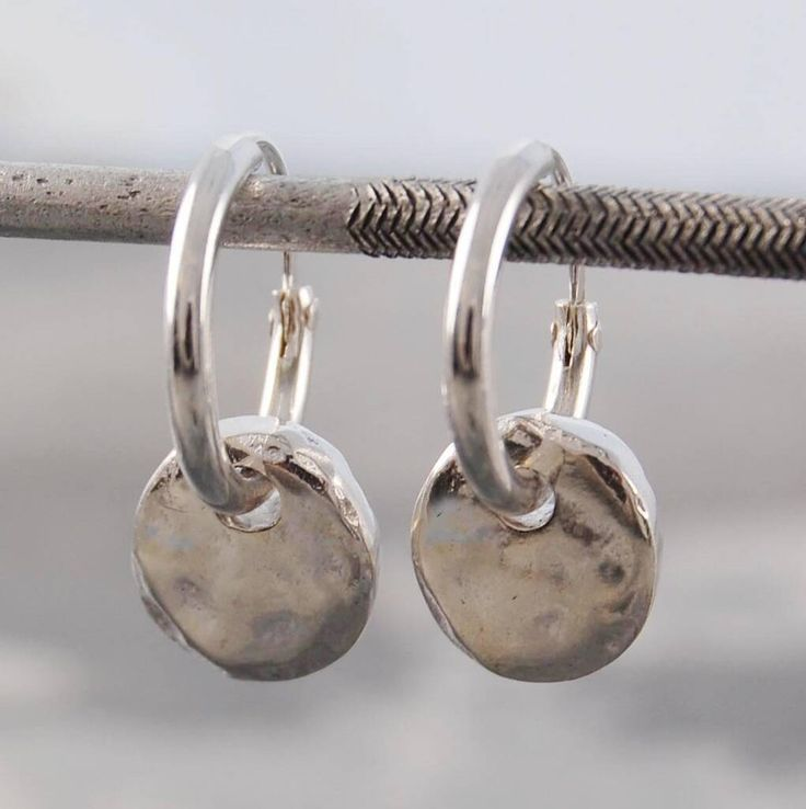 Vintage Silver Rounded Plated Earrings-Maryam Jewelry